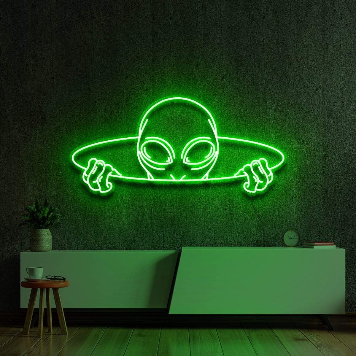 Green Alien Neon Signs LED Sign Alien Neon Lights for Wall Decor