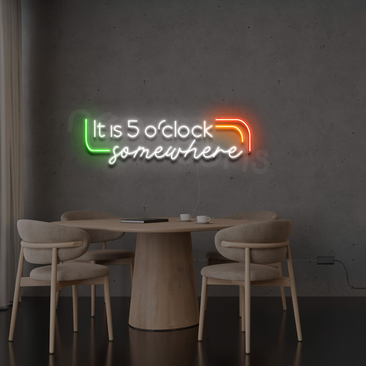 "5 o'clock " Neon Sign by Neon Icons