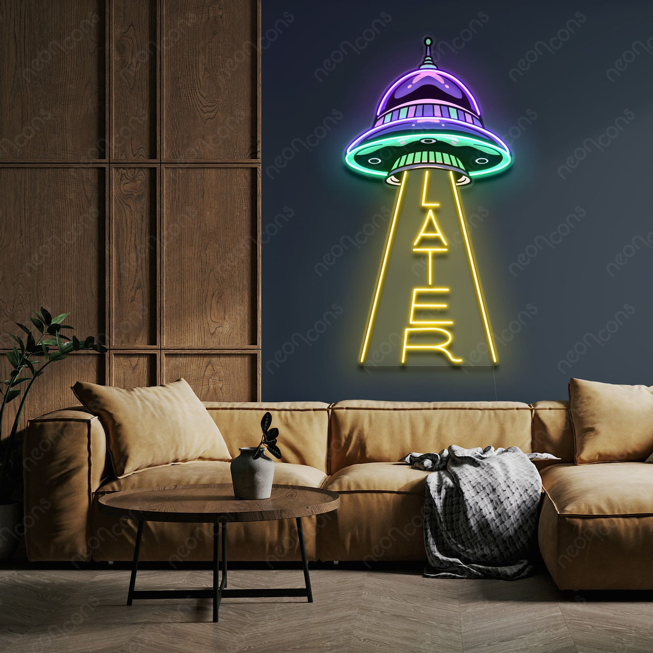 "Abducting Later" Neon x Acrylic Artwork by Neon Icons