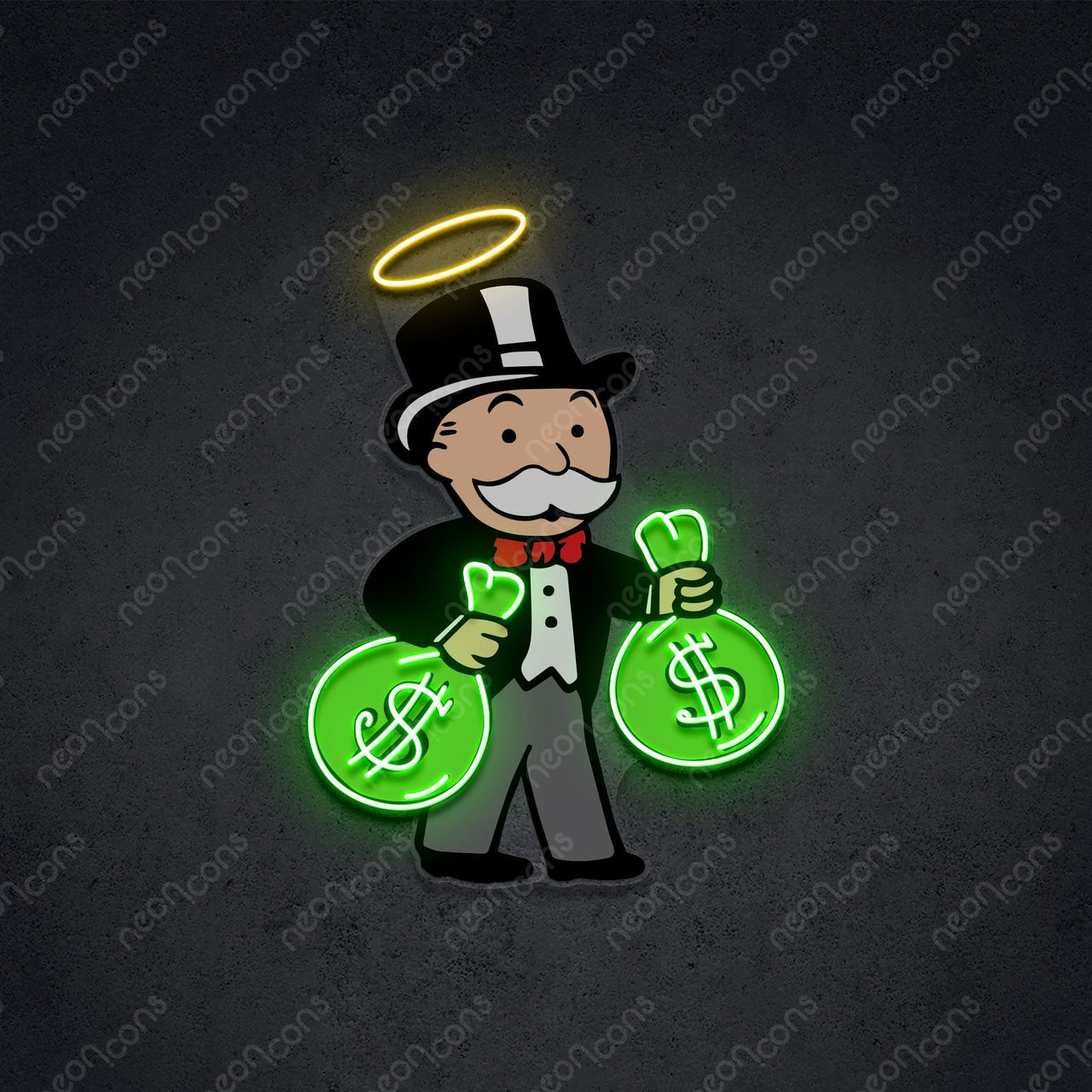 "Advance to Go, Collect $200" LED Neon x Acrylic Artwork by Neon Icons