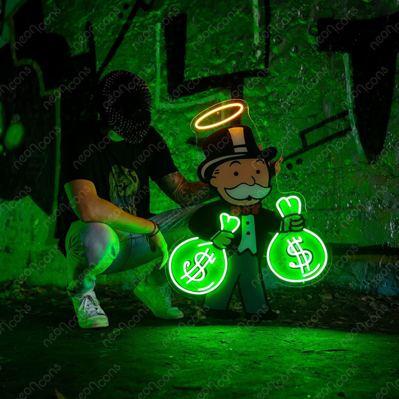 "Advance to Go, Collect $200" LED Neon x Acrylic Artwork by Neon Icons