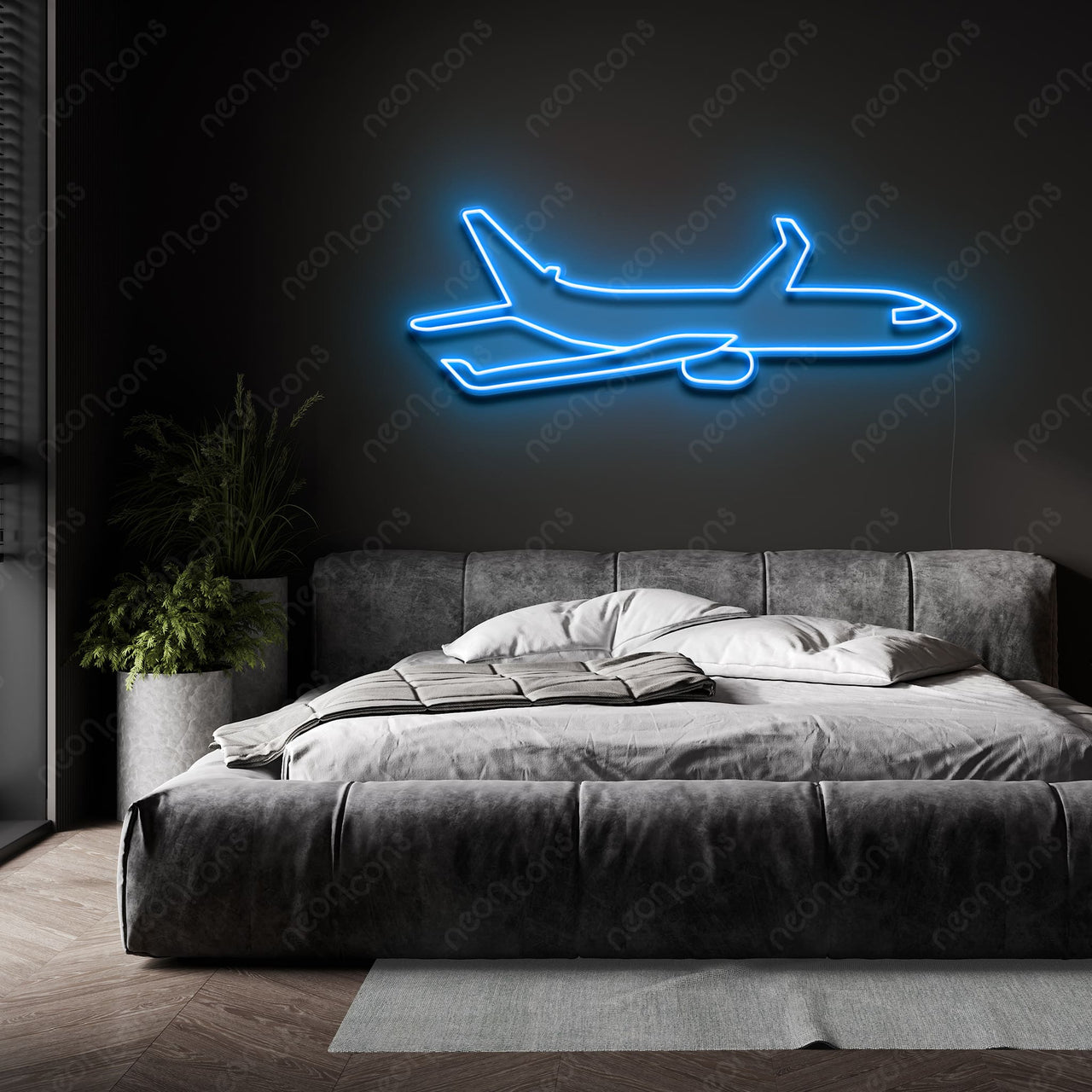 "Airplane" LED Neon by Neon Icons