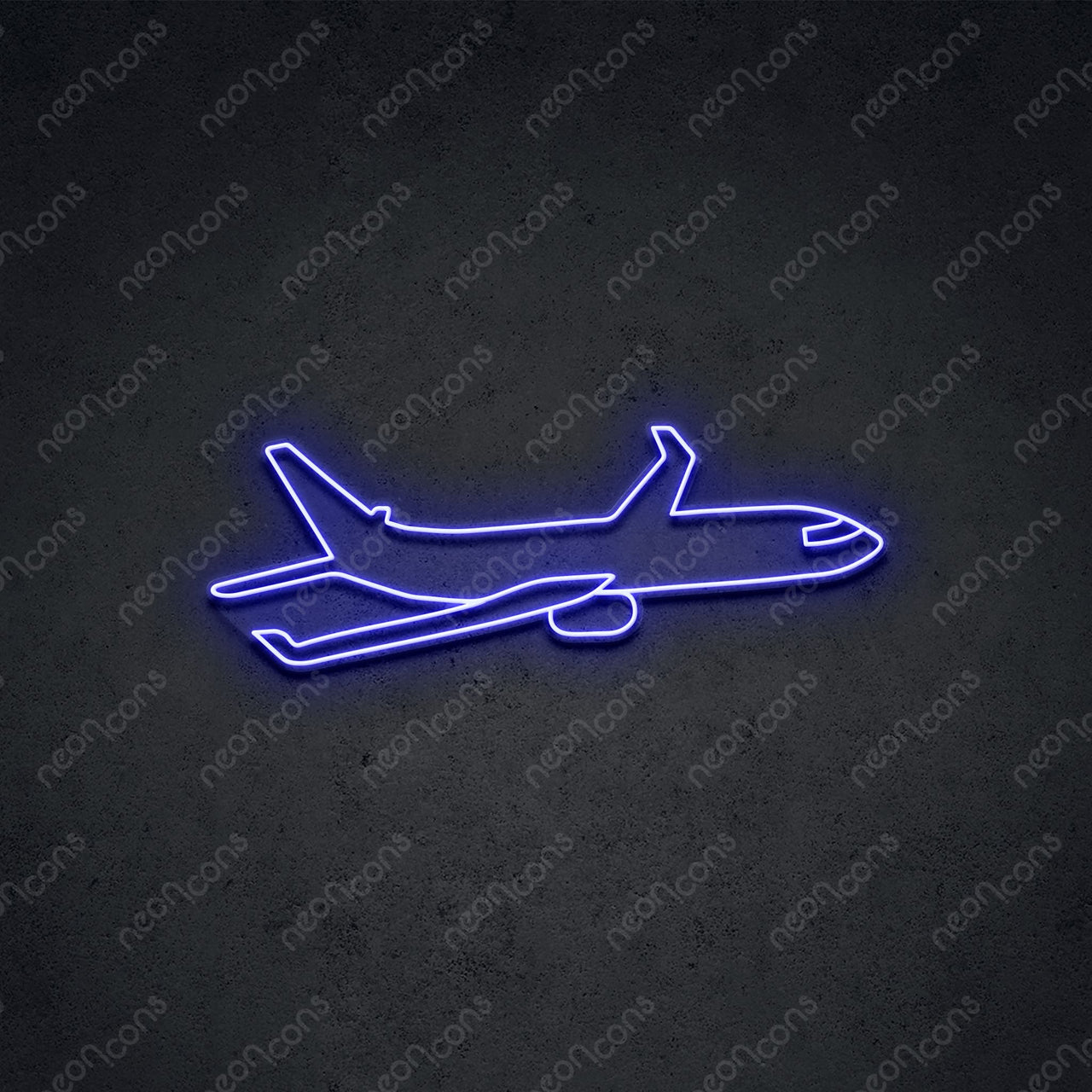 "Airplane" LED Neon 60cm (2ft) / Blue / LED Neon by Neon Icons