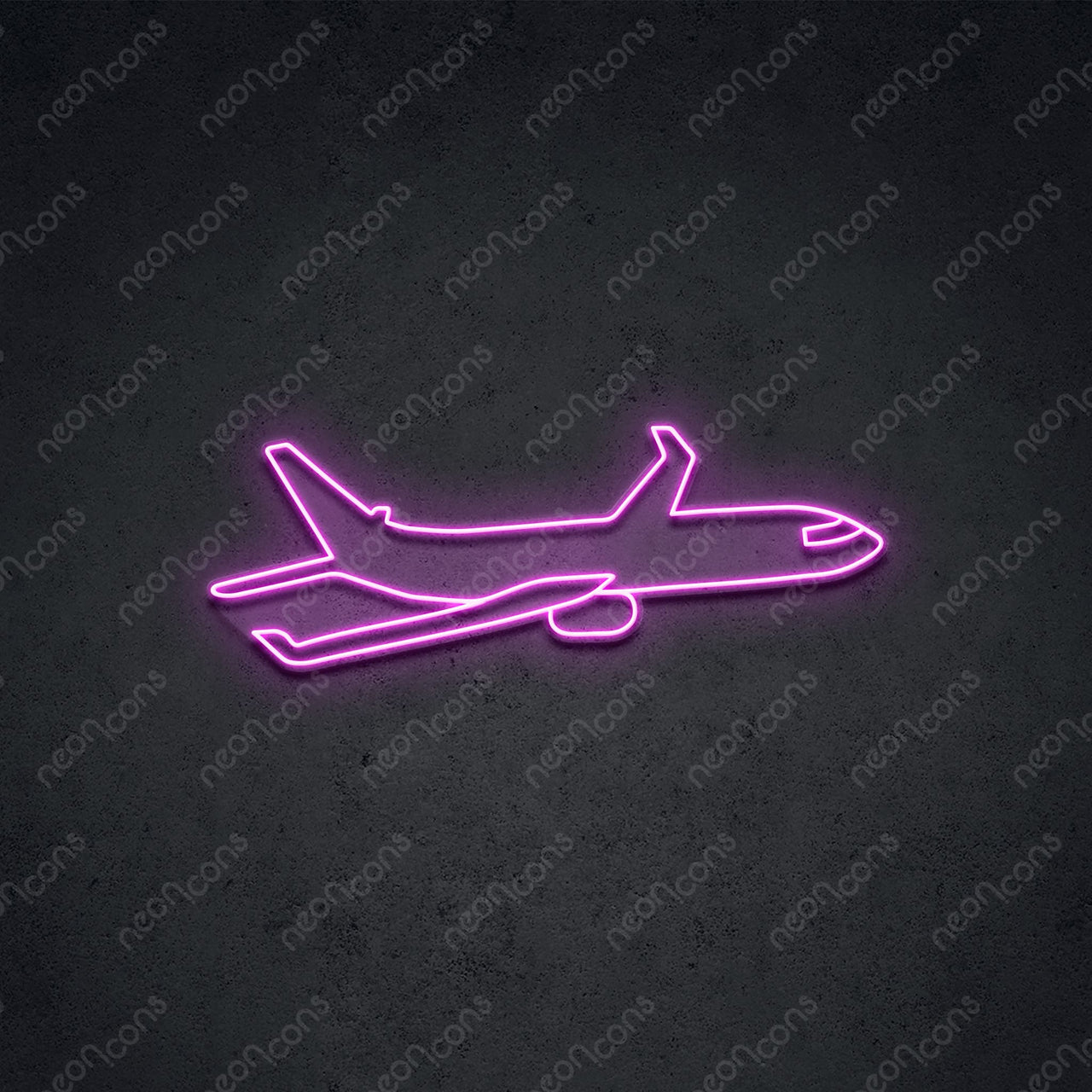 "Airplane" LED Neon 60cm (2ft) / Pink / LED Neon by Neon Icons