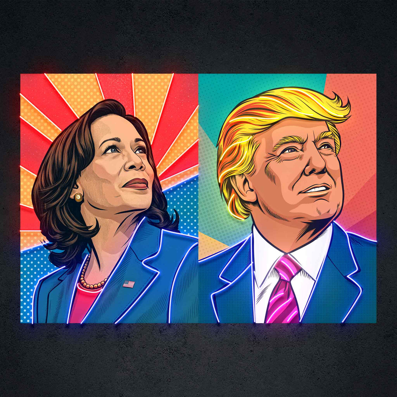 "America Decides" LED Neon x Print by Neon Icons