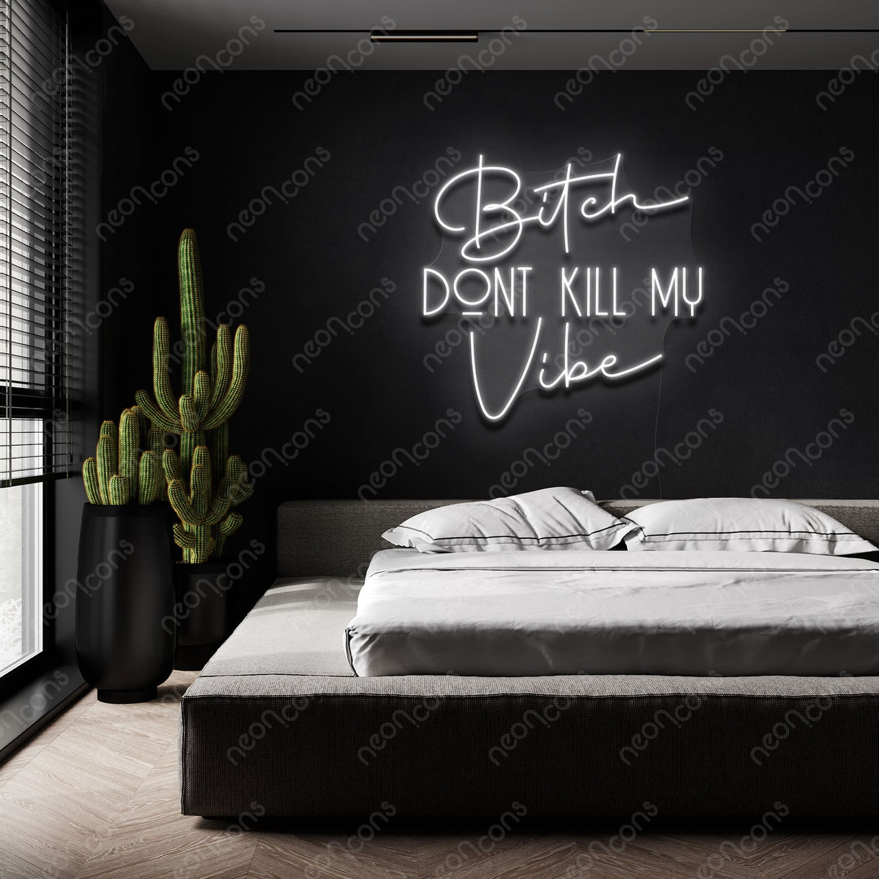 "Bitch Don't Kill My Vibe" LED Neon Sign by Neon Icons