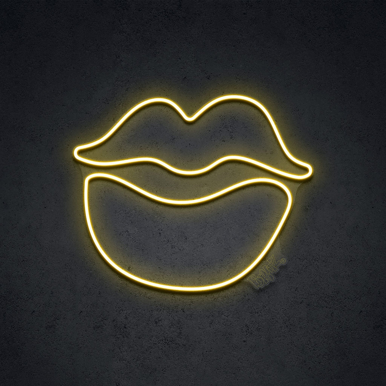 "Bratz Lips" LED Neon 45cm (1.5ft) / Yellow / LED Neon by Bratz