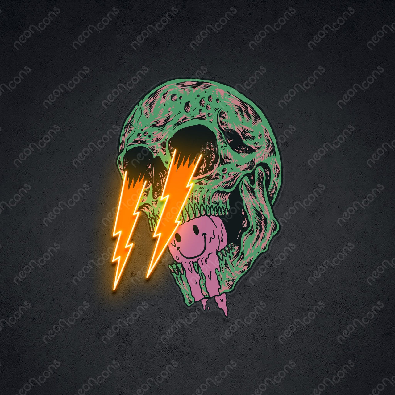 "Deadly Stare" LED Neon x Print 45cm (1.5ft) / Orange / LED Neon x Print by Neon Icons