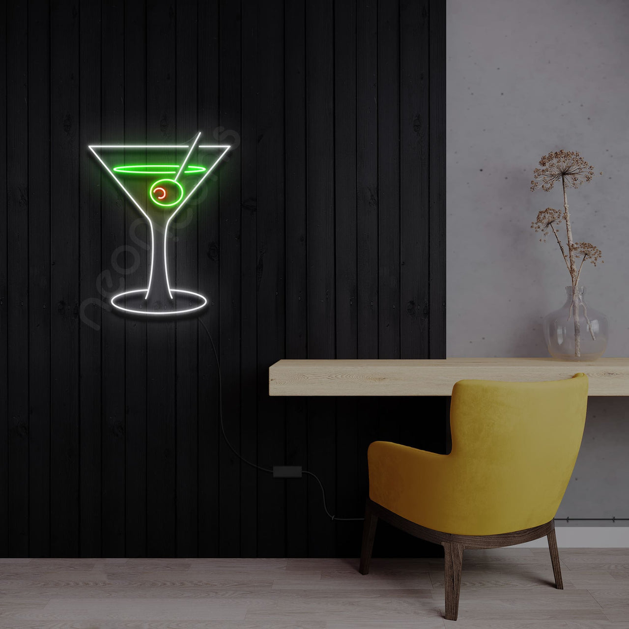 "Dirty Martini" Neon Sign by Neon Icons
