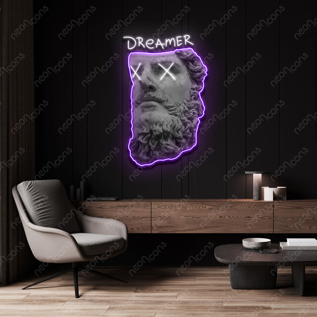 "Dreamer" LED Neon x Print by Neon Icons