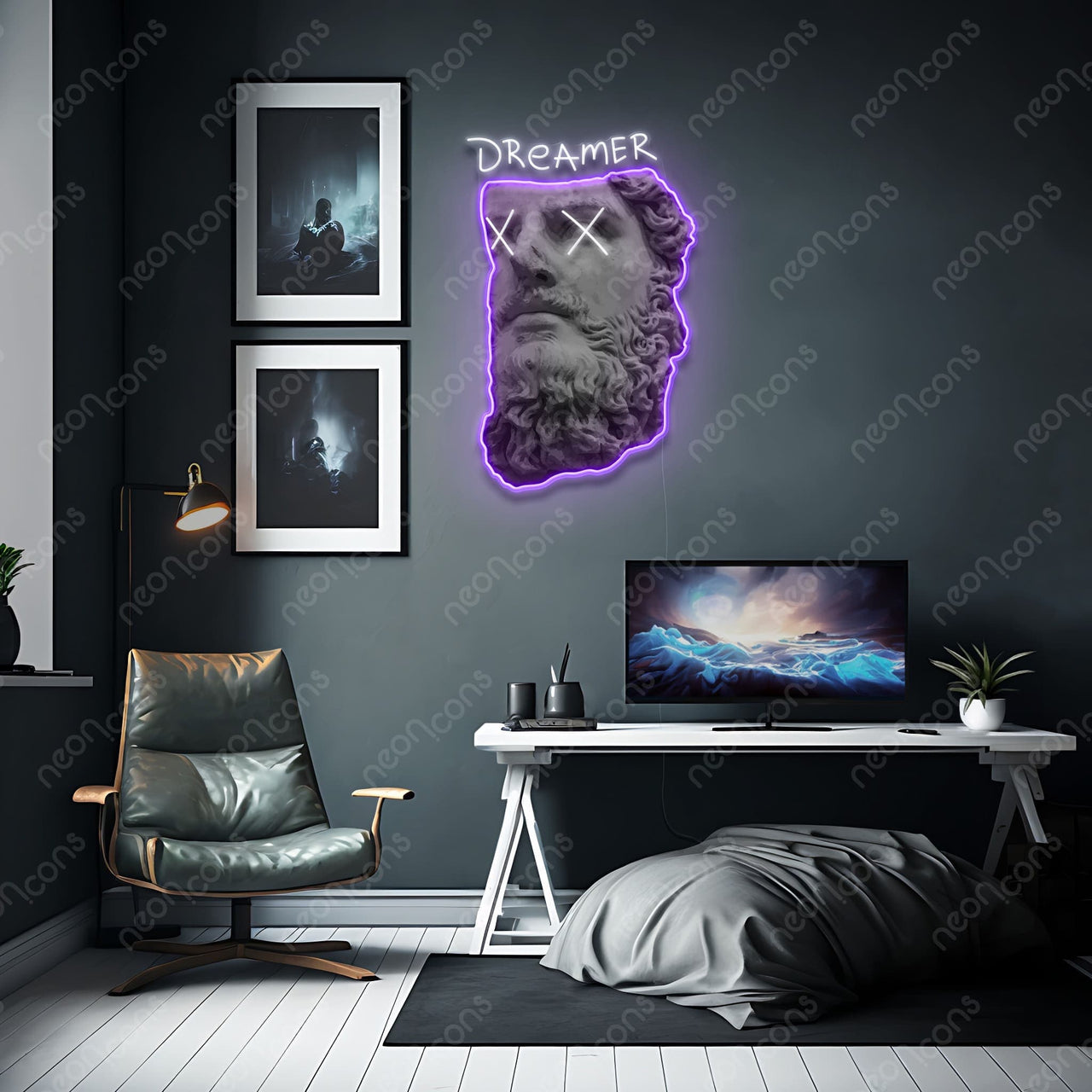 "Dreamer" LED Neon x Print by Neon Icons