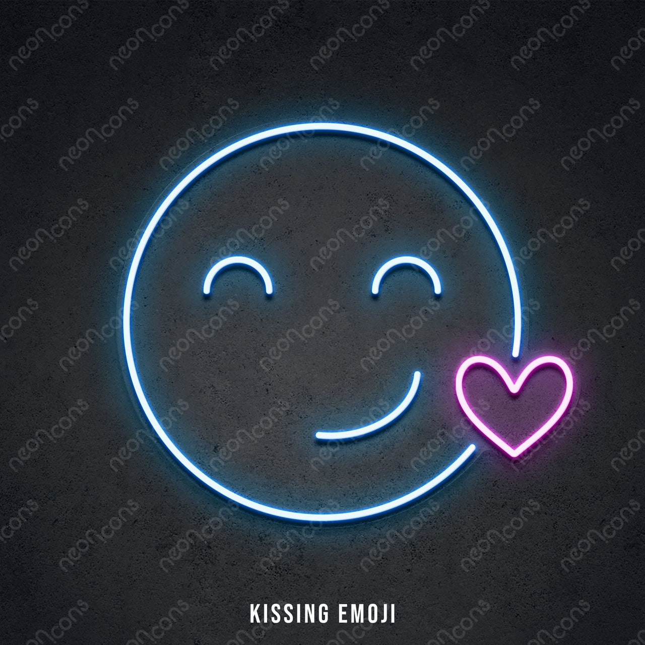 "Emoji Characters" LED Neon Kissing / LED Neon by Neon Icons