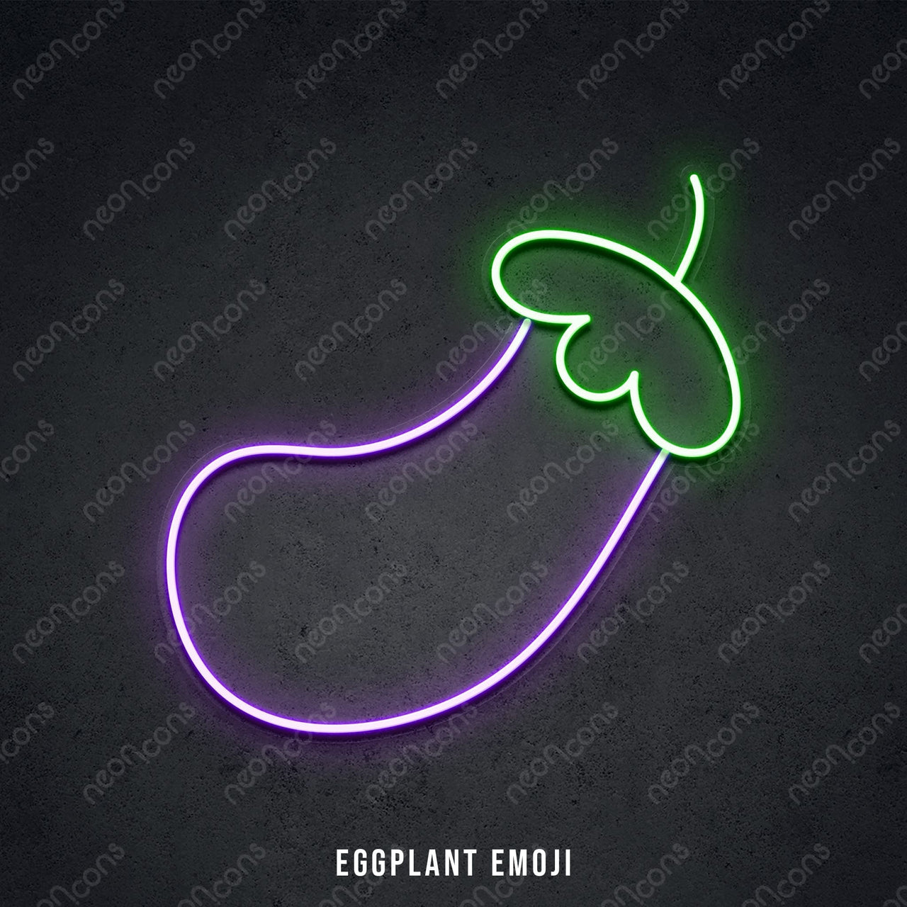 "Emoji Icons" LED Neon Eggplant / LED Neon by Neon Icons