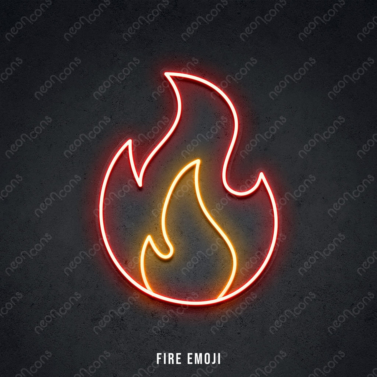 "Emoji Icons" LED Neon Fire / LED Neon by Neon Icons