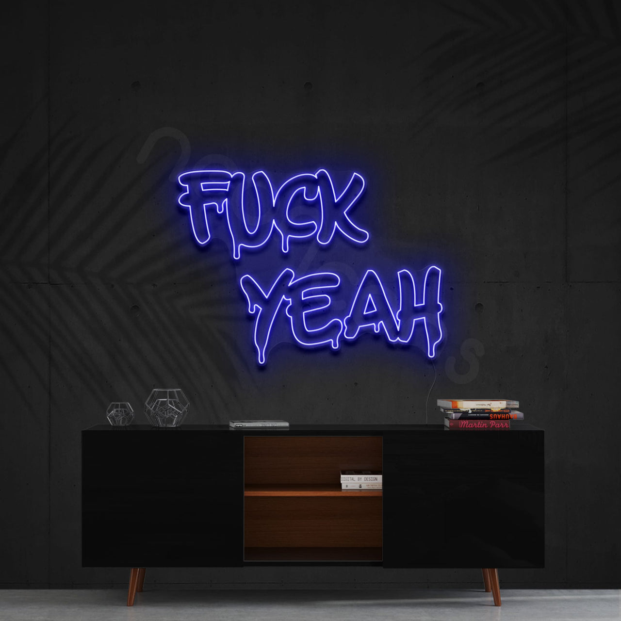 "Fuck Yeah" Neon Sign 60cm (2ft) / Blue / LED by Neon Icons