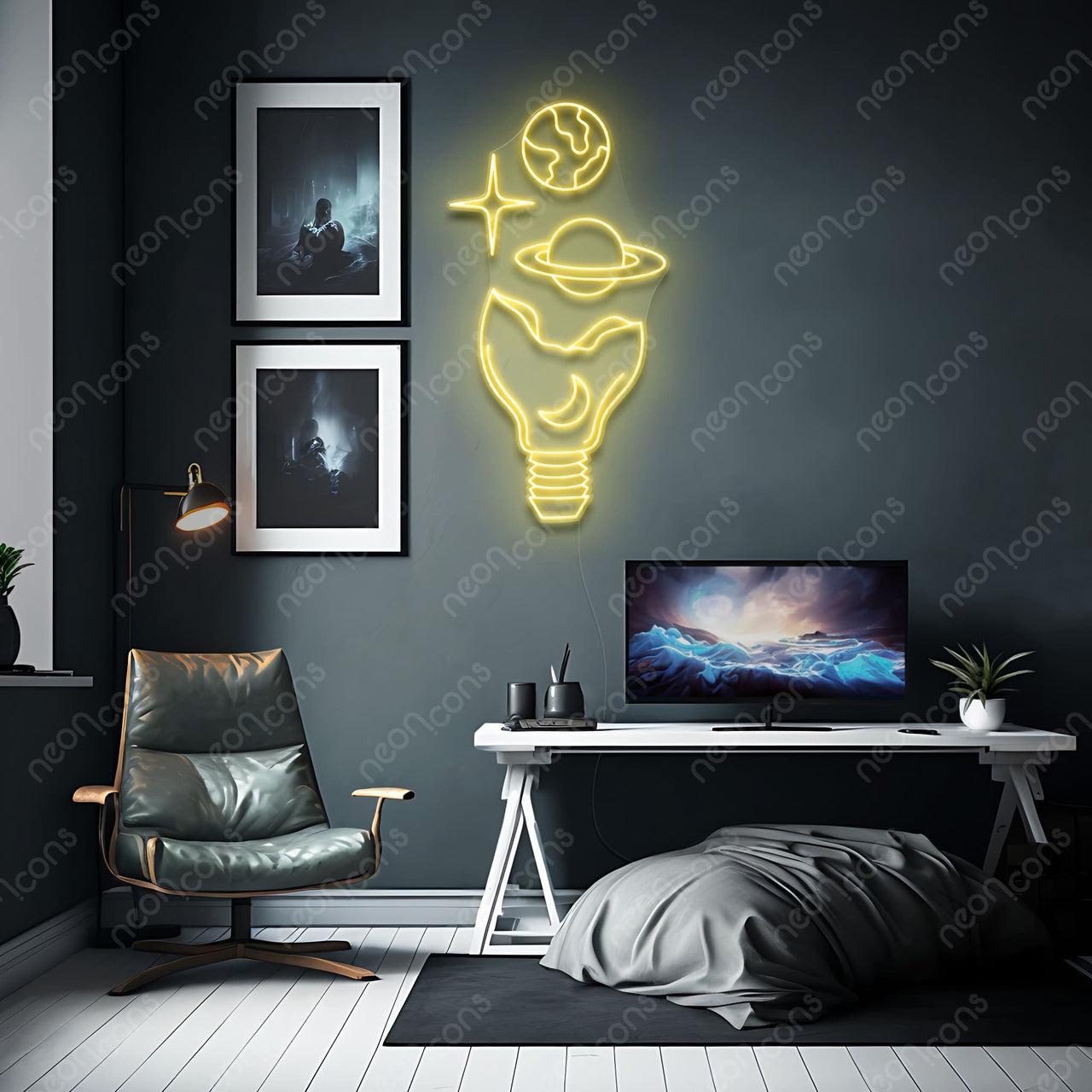 "Galactic Bulb" LED Neon by Neon Icons