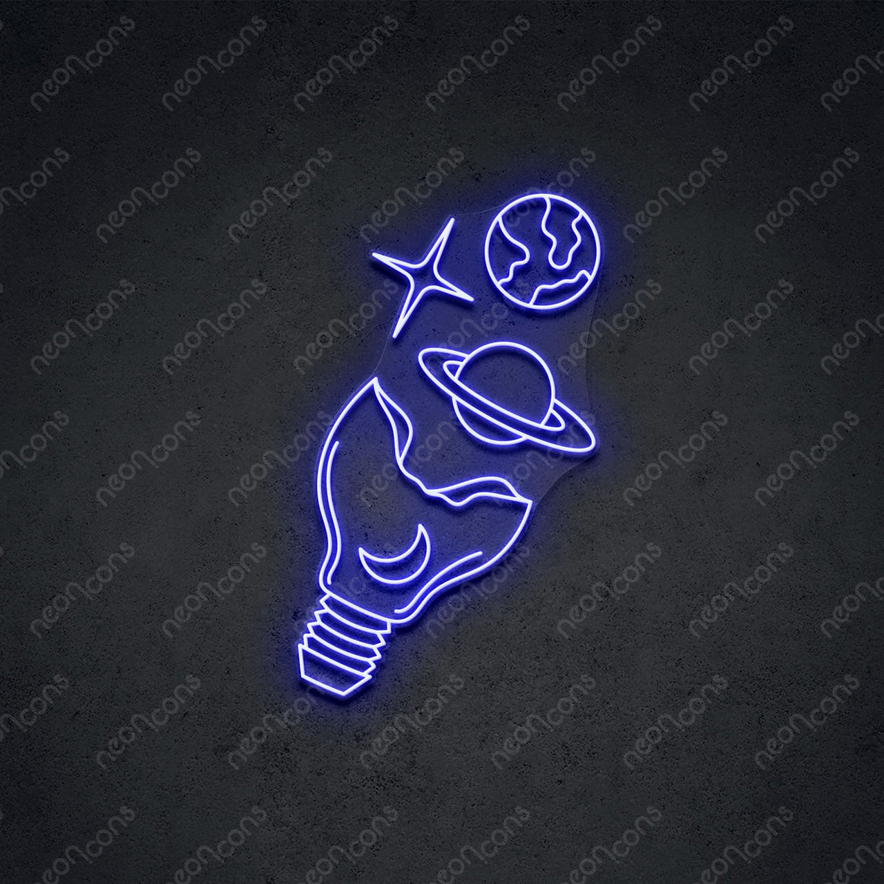 "Galactic Bulb" LED Neon 60cm (2ft) / Blue / LED Neon by Neon Icons