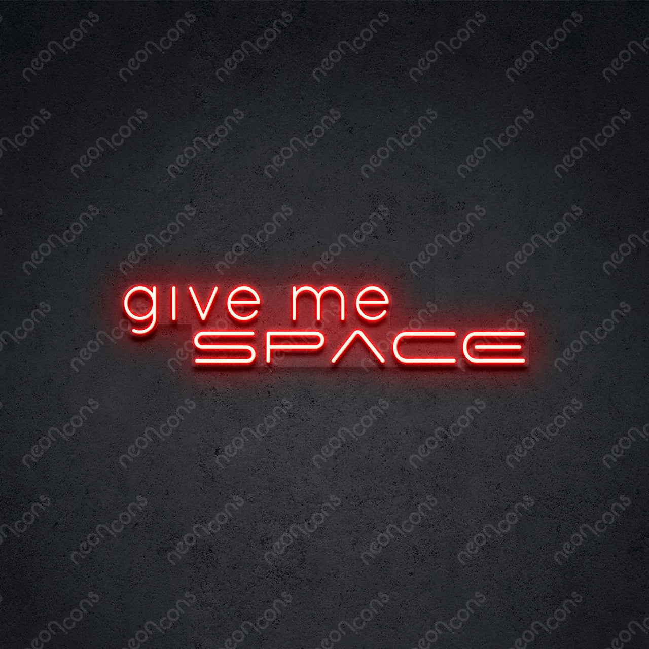 "Give Me Space" Neon Sign by Neon Icons