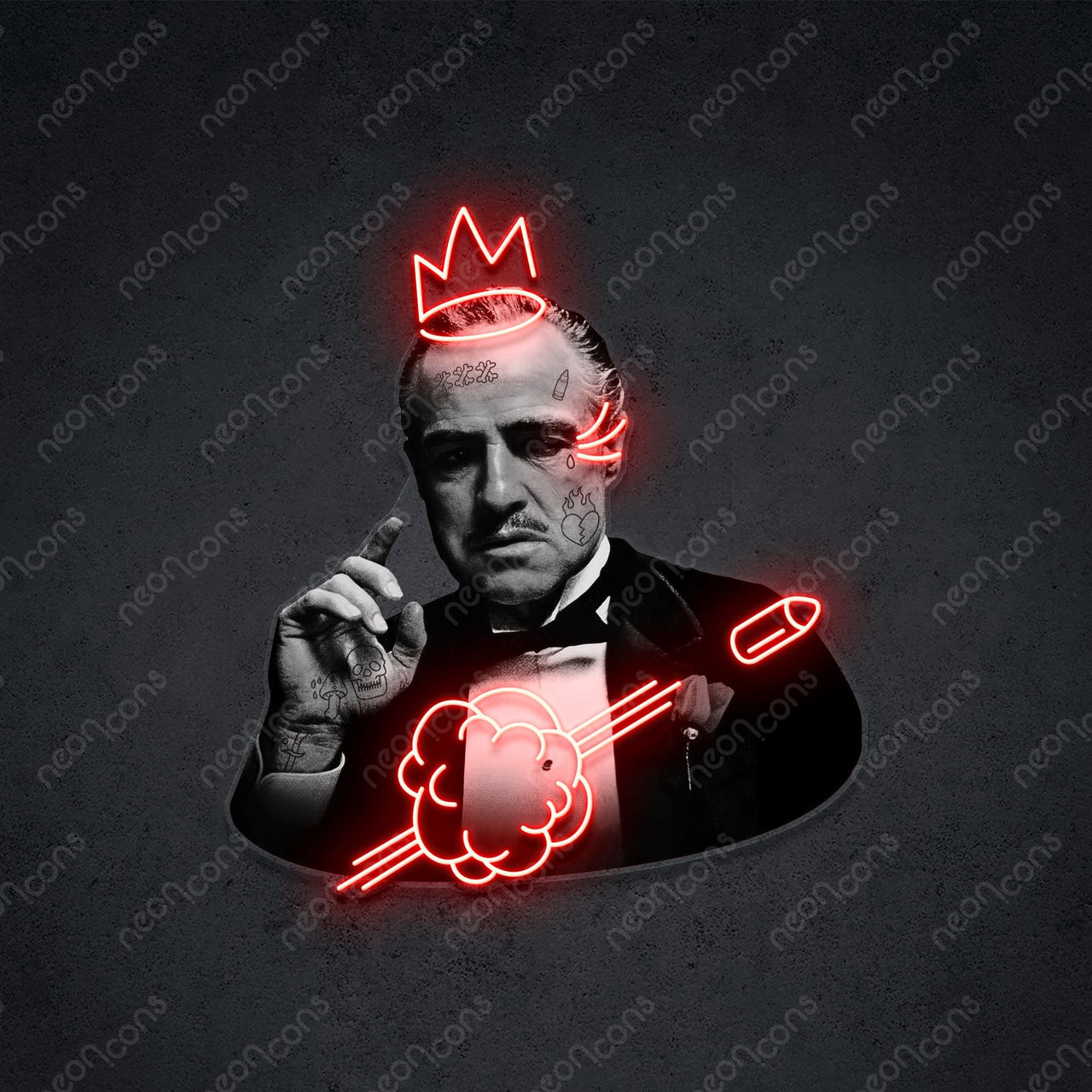 "Godfather" LED Neon x Print 60cm (2ft) / LED Neon / Option 1 by Neon Icons