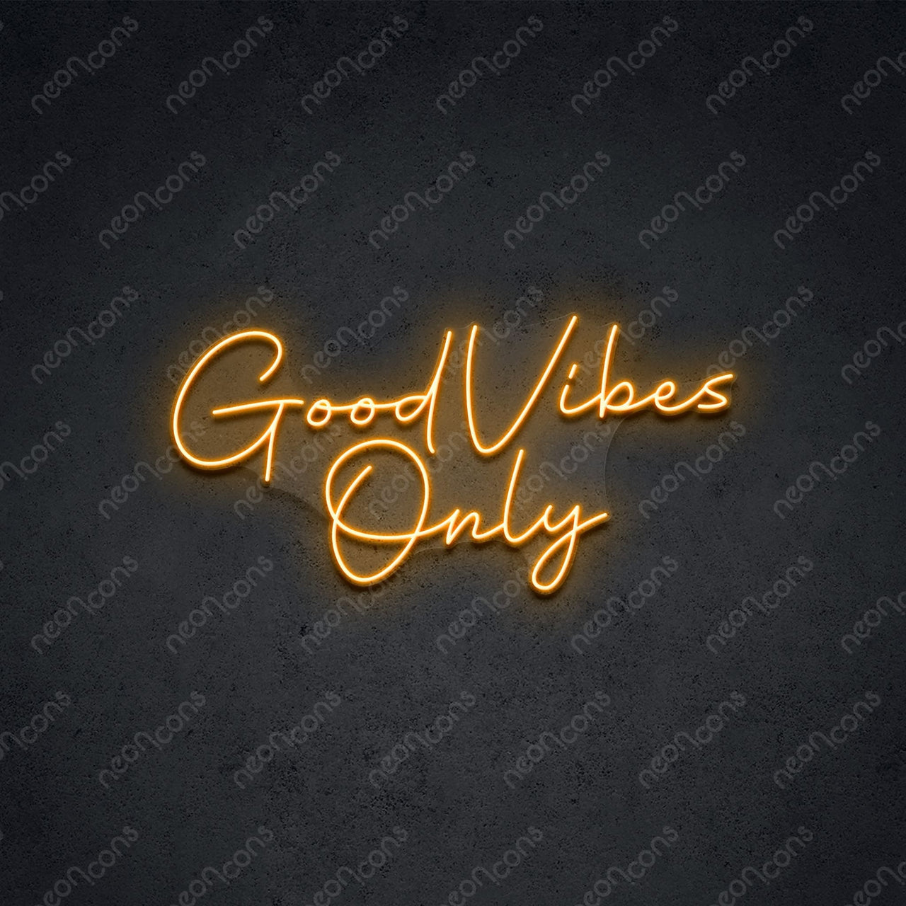 "Good Vibes Only" LED Neon 60cm (2ft) / Orange / LED Neon by Neon Icons