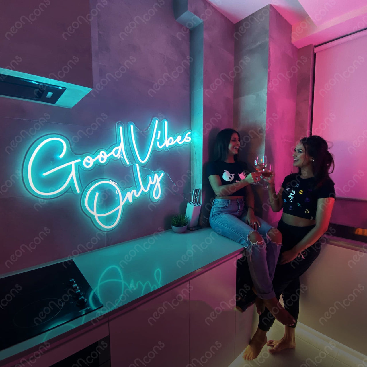 "Good Vibes Only" LED Neon Sign by Neon Icons