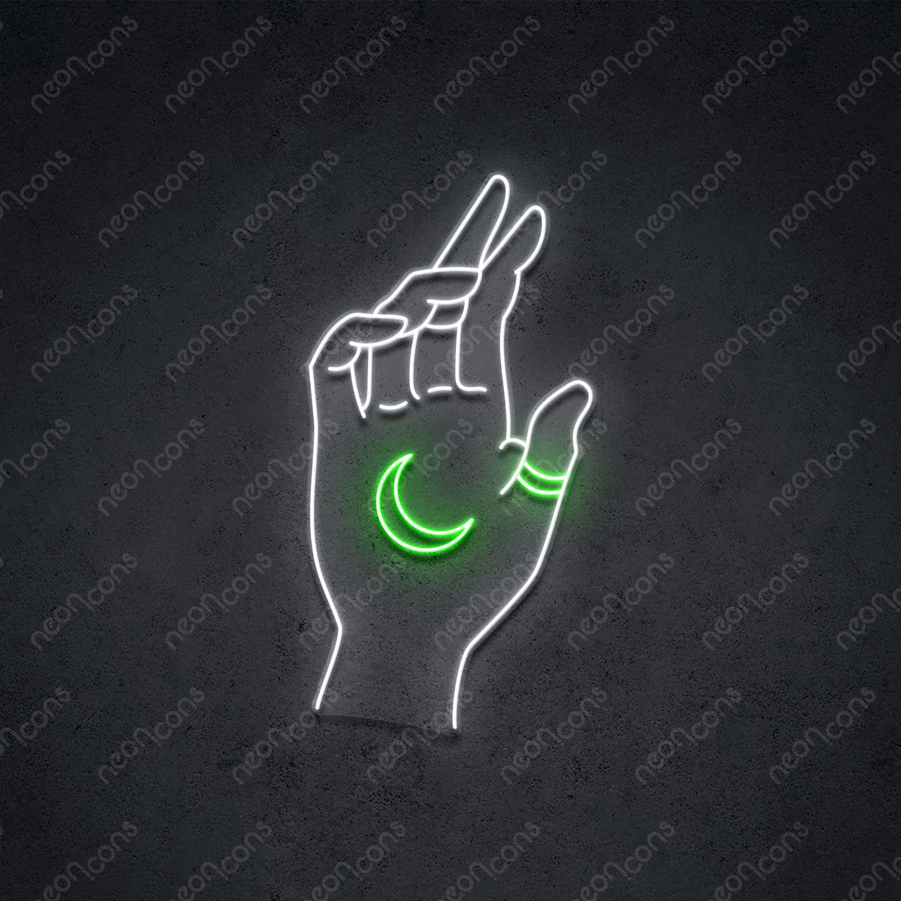 "Hand of Manifestation" LED Neon 60cm (2ft) / Green / LED Neon by Neon Icons