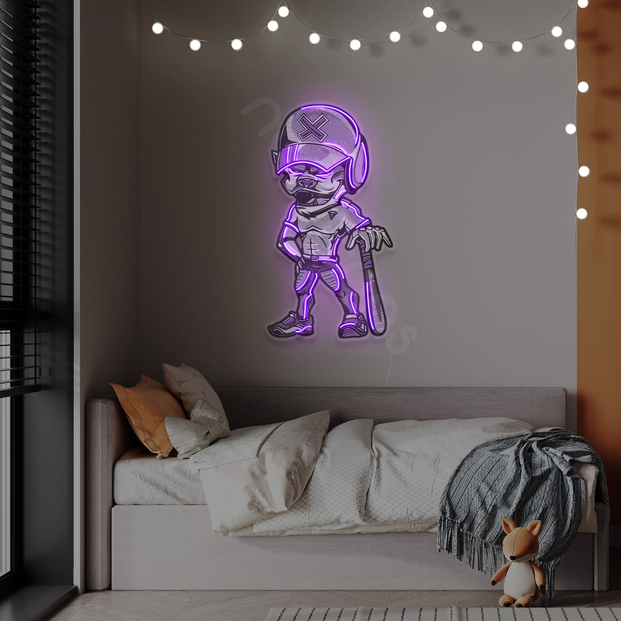 "Home Run" LED Neon x Acrylic Artwork by Neon Icons