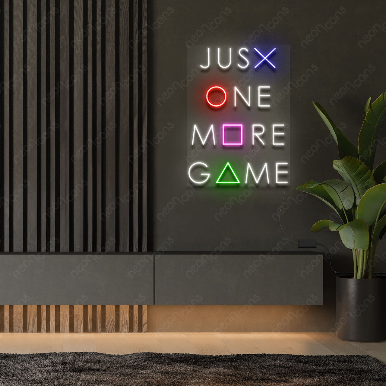 "Just One More Game" Neon Sign by Neon Icons