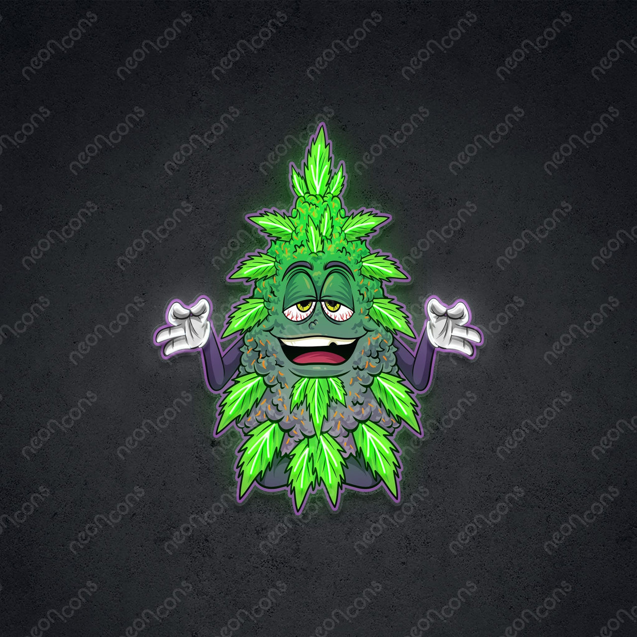 "Kush Bush" LED Neon x Print by Neon Icons