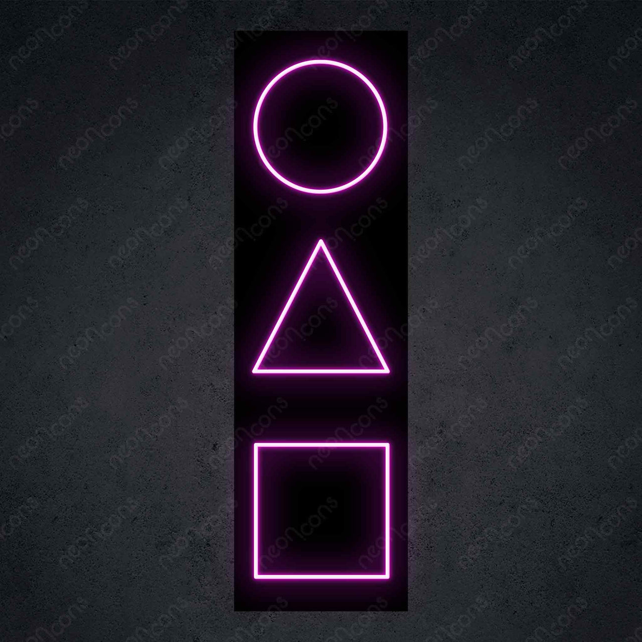 "Life is Like a Game" LED Neon Vertical Shapes by Neon Icons