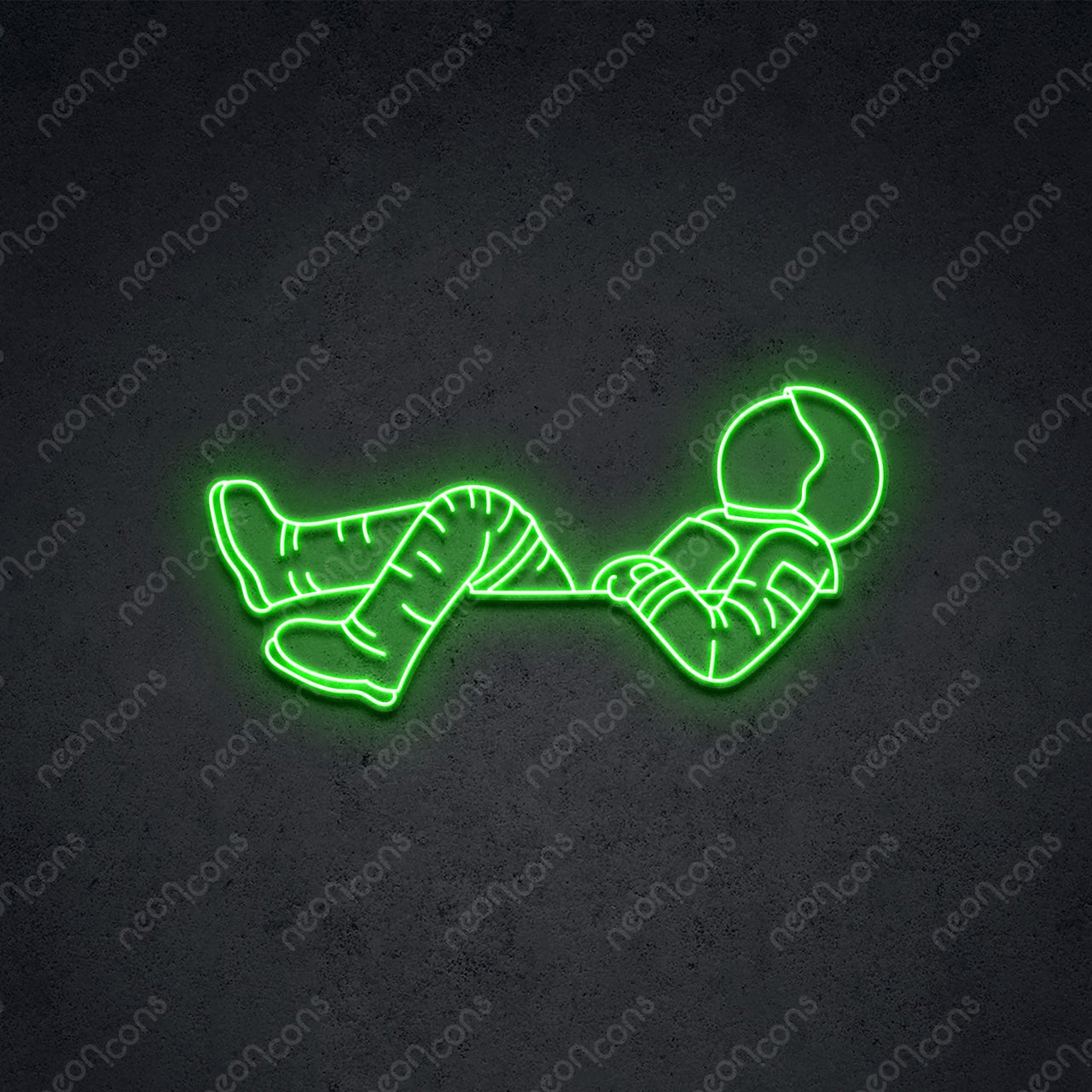"Lost in Space" LED Neon Sign 60cm (2ft) / Green / LED Neon by Neon Icons