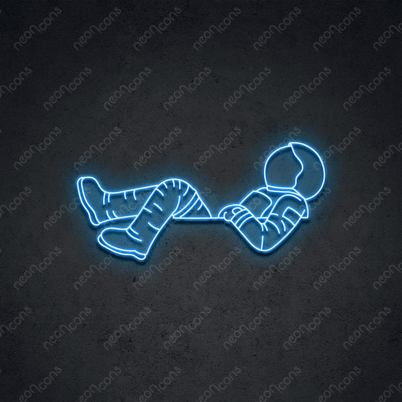 "Lost in Space" LED Neon Sign 60cm (2ft) / Ice Blue / LED Neon by Neon Icons