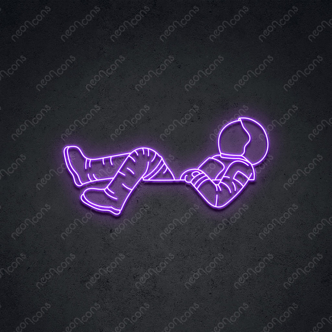 "Lost in Space" LED Neon Sign 60cm (2ft) / Purple / LED Neon by Neon Icons