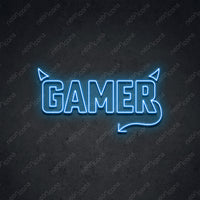 Thumbnail for 'Mischievous Gamer' Neon Sign 45cm (1.5ft) / Ice Blue / LED by Neon Icons
