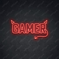 Thumbnail for 'Mischievous Gamer' Neon Sign 45cm (1.5ft) / Red / LED by Neon Icons