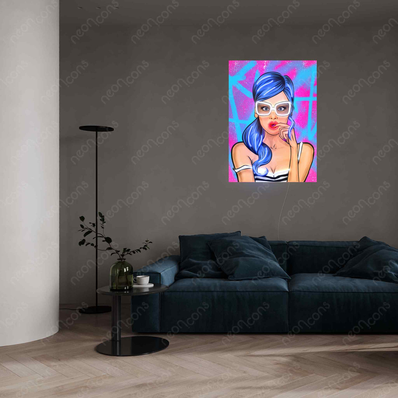 "Pin Up Ladies" LED Neon x Print by Neon Icons