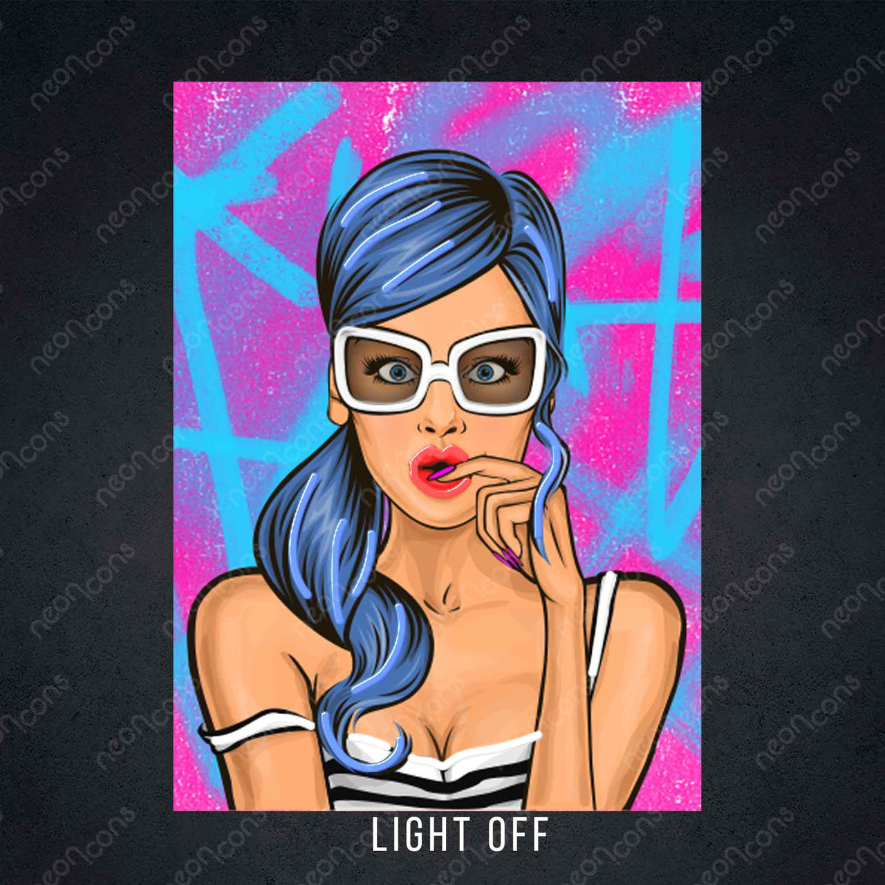 "Pin Up Ladies" LED Neon x Print by Neon Icons