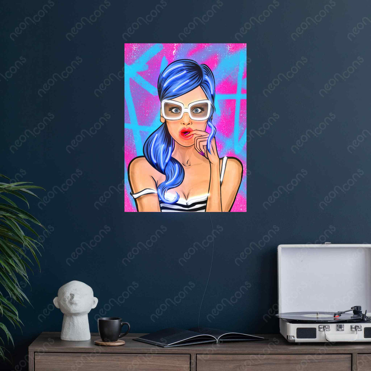 "Pin Up Ladies" LED Neon x Print by Neon Icons