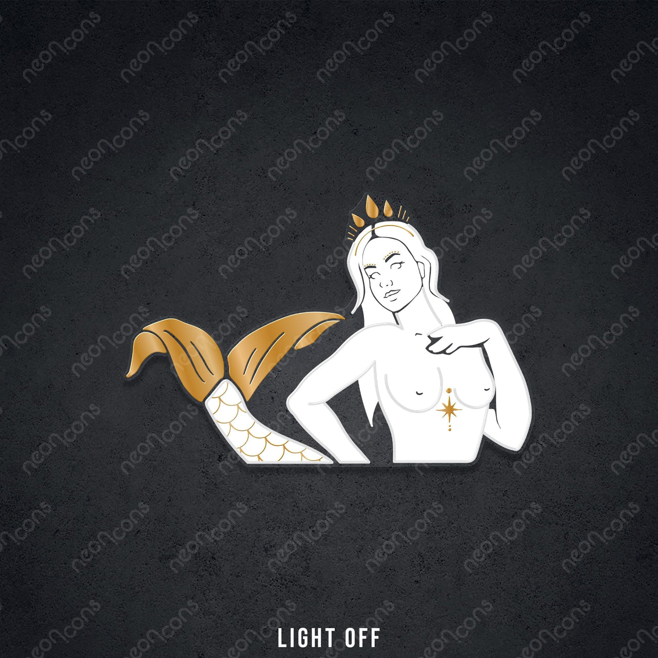 "Pisces Goddess" LED Neon x Print x Reflective Acrylic by Neon Icons