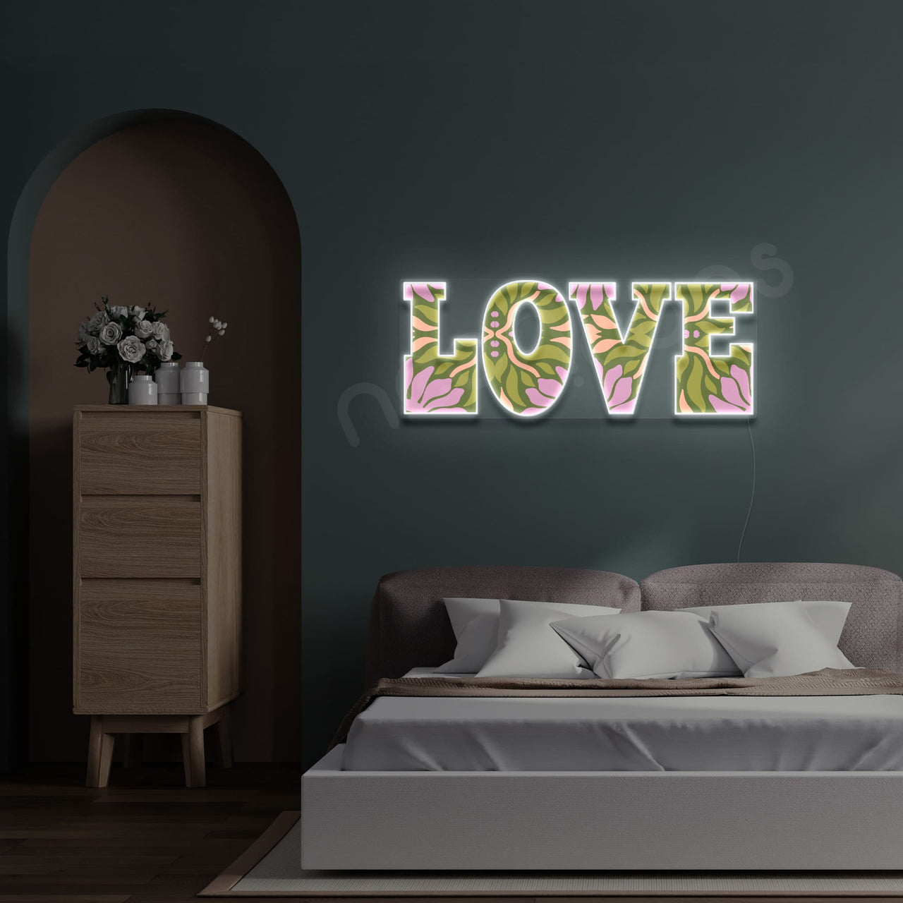 "Radiant Love" LED Neon X Acrylic Artwork by Neon Icons