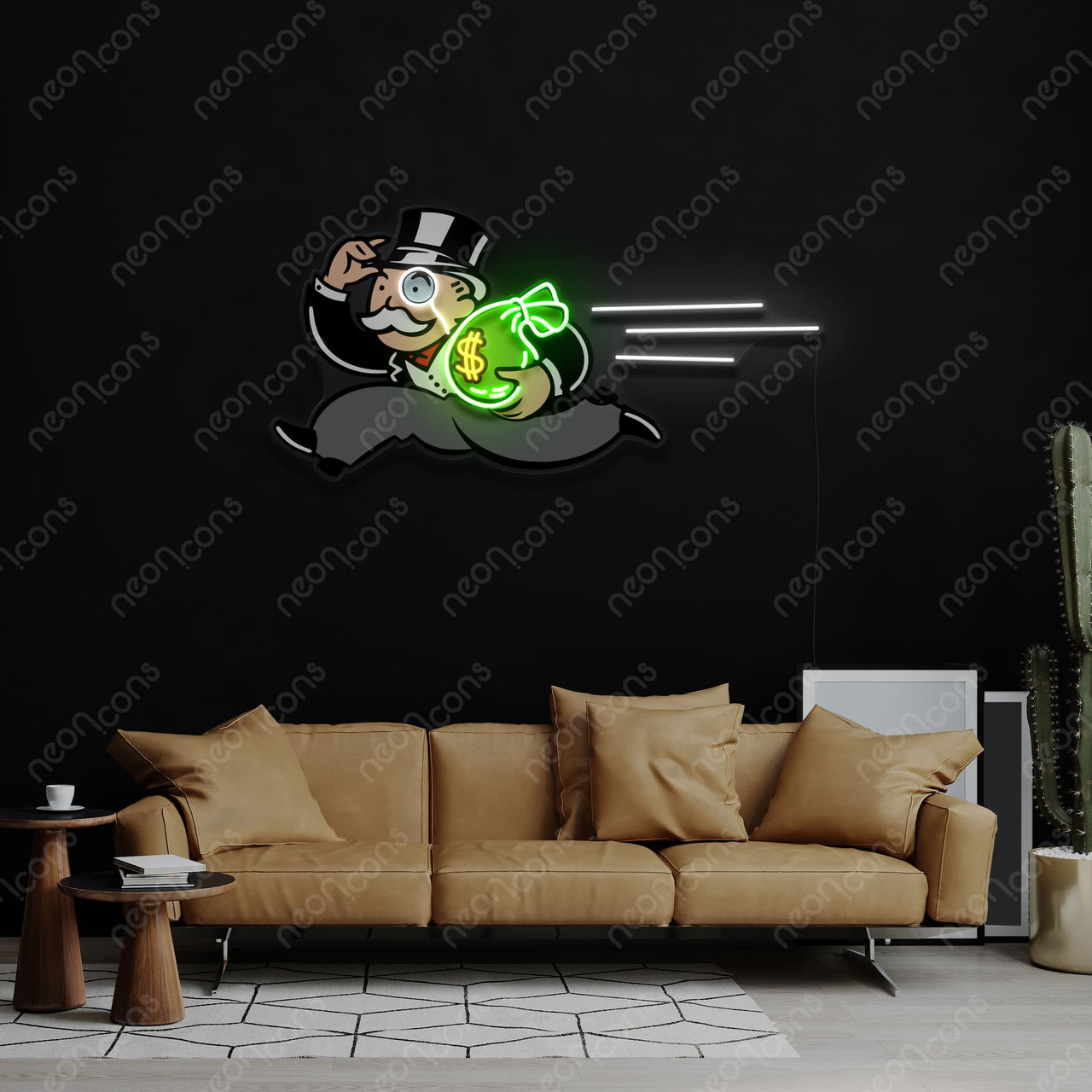 "Robber Baron" LED Neon x Print by Neon Icons