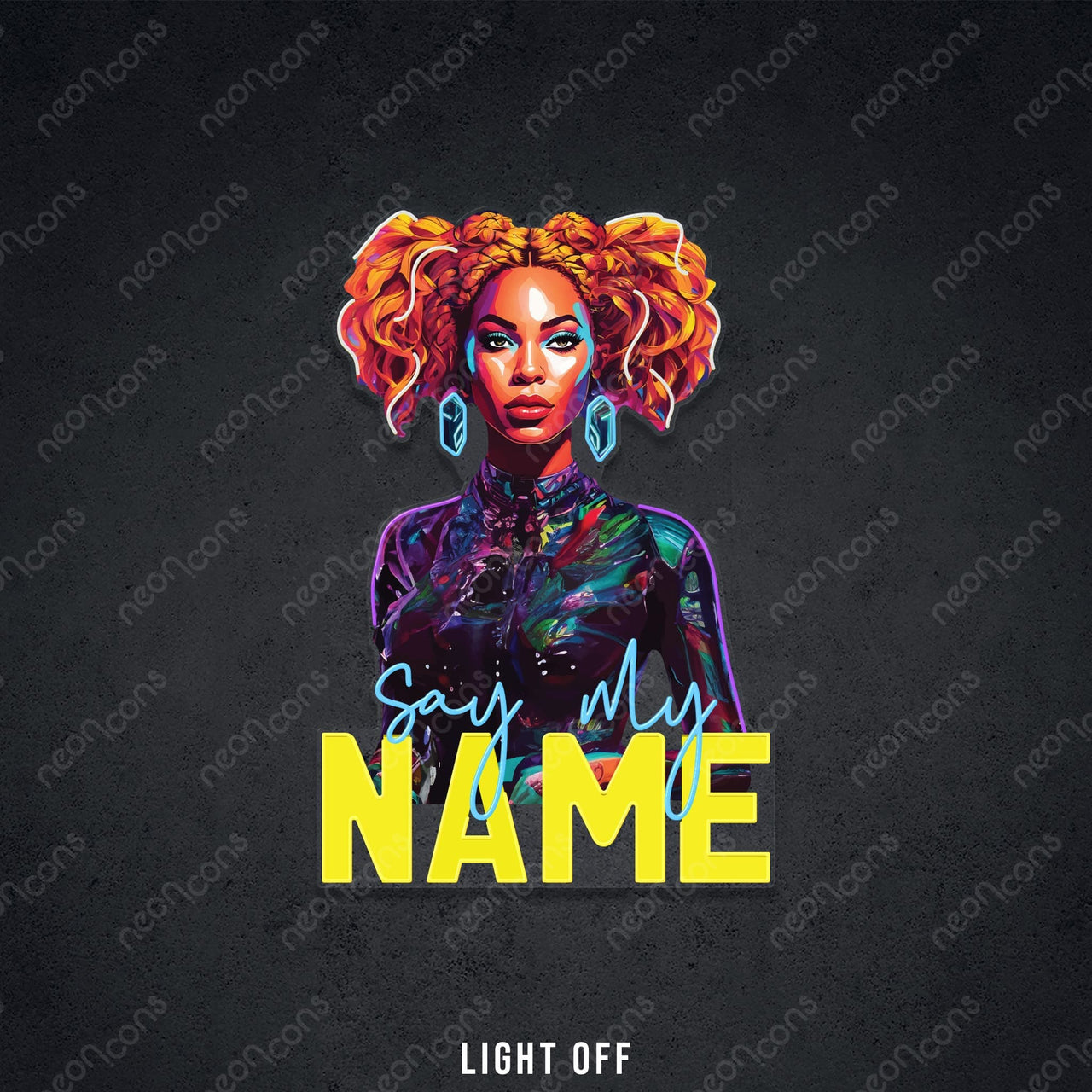 "Say My Name" Neon x Acrylic Artwork by Neon Icons