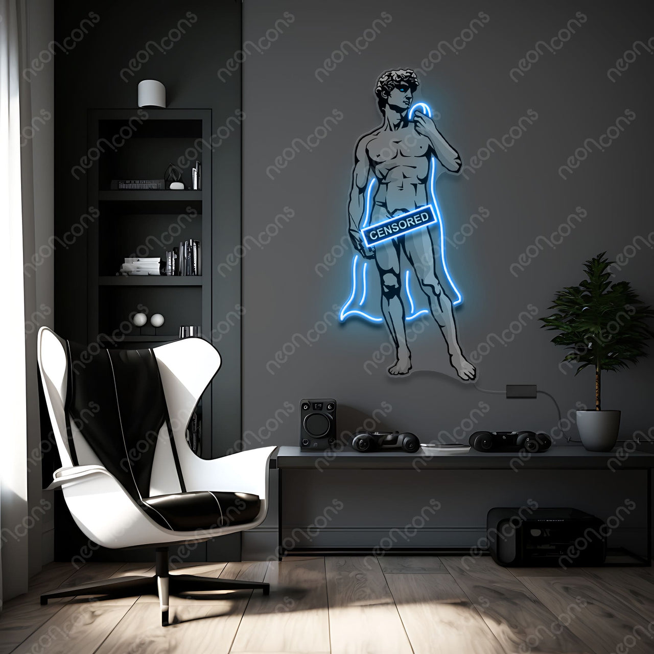 "Shameless David" LED Neon x Print by Neon Icons