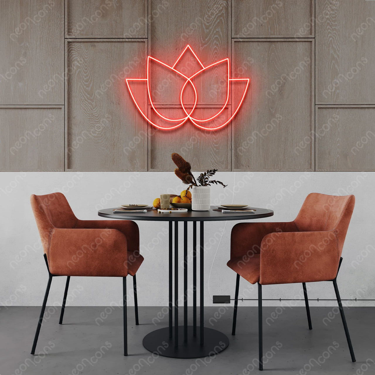 "Simple Lotus" LED Neon by Neon Icons