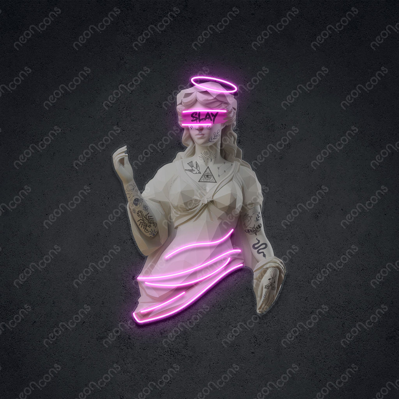 "Slay Aphrodite" LED Neon x Print 45cm (1.5ft) / LED Neon x Print by Neon Icons