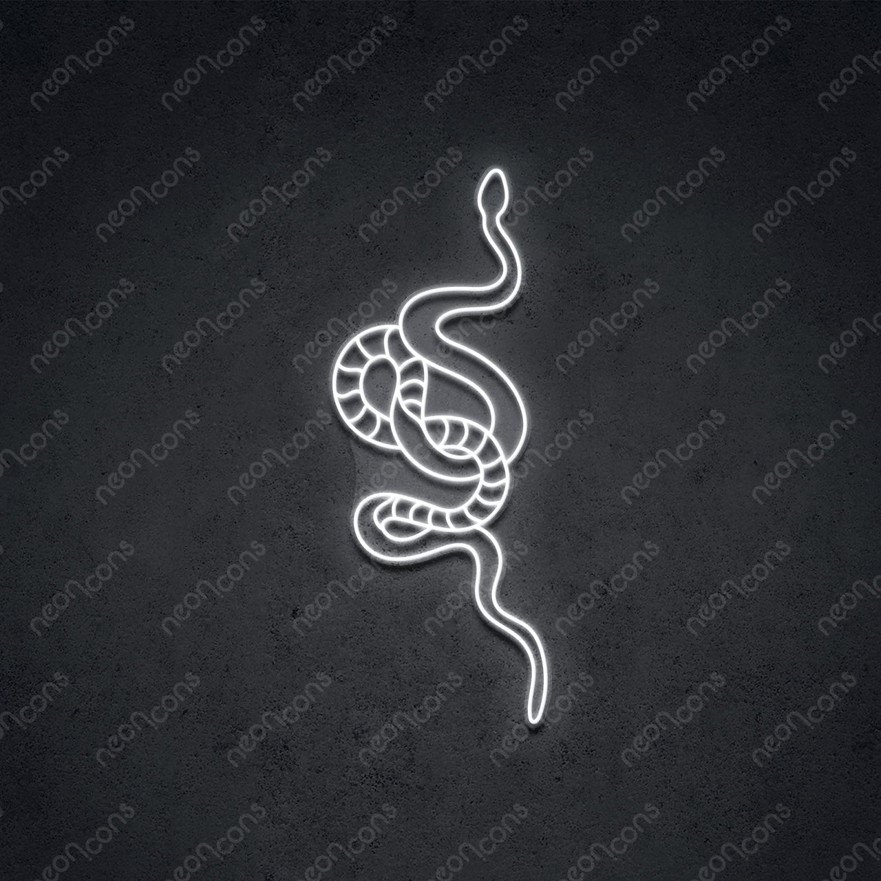 "Snake" LED Neon 90cm (3ft) / White / LED Neon by Neon Icons