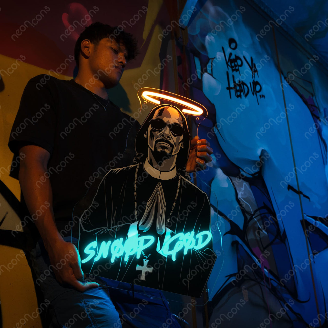 "Snoop God" Neon x Acrylic Artwork by Neon Icons