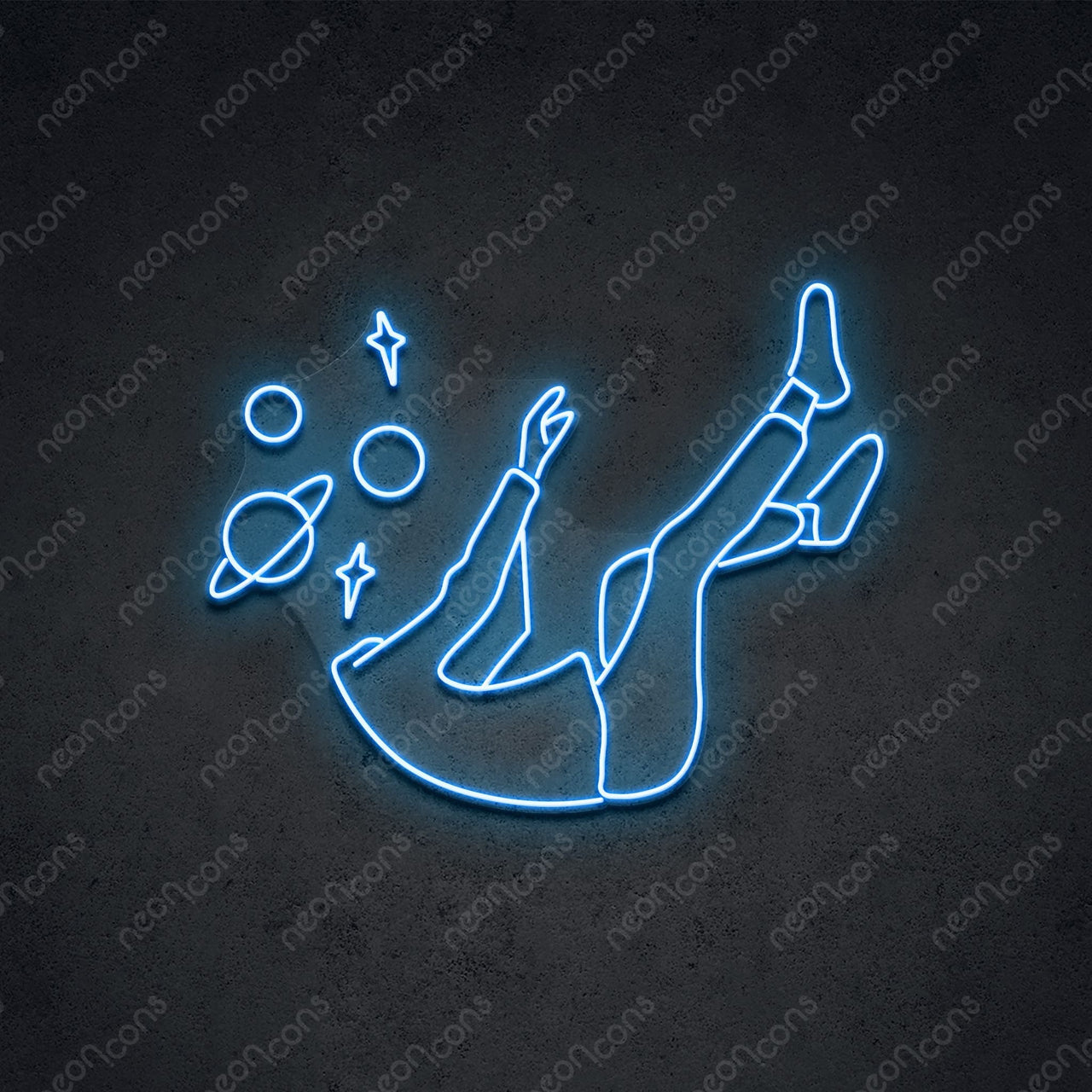 "Space Head" LED Neon 60cm (2ft) / Ice Blue / LED Neon by Neon Icons