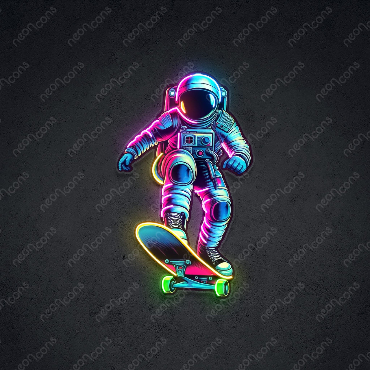 "Space Rider" Neon x Acrylic Artwork by Neon Icons