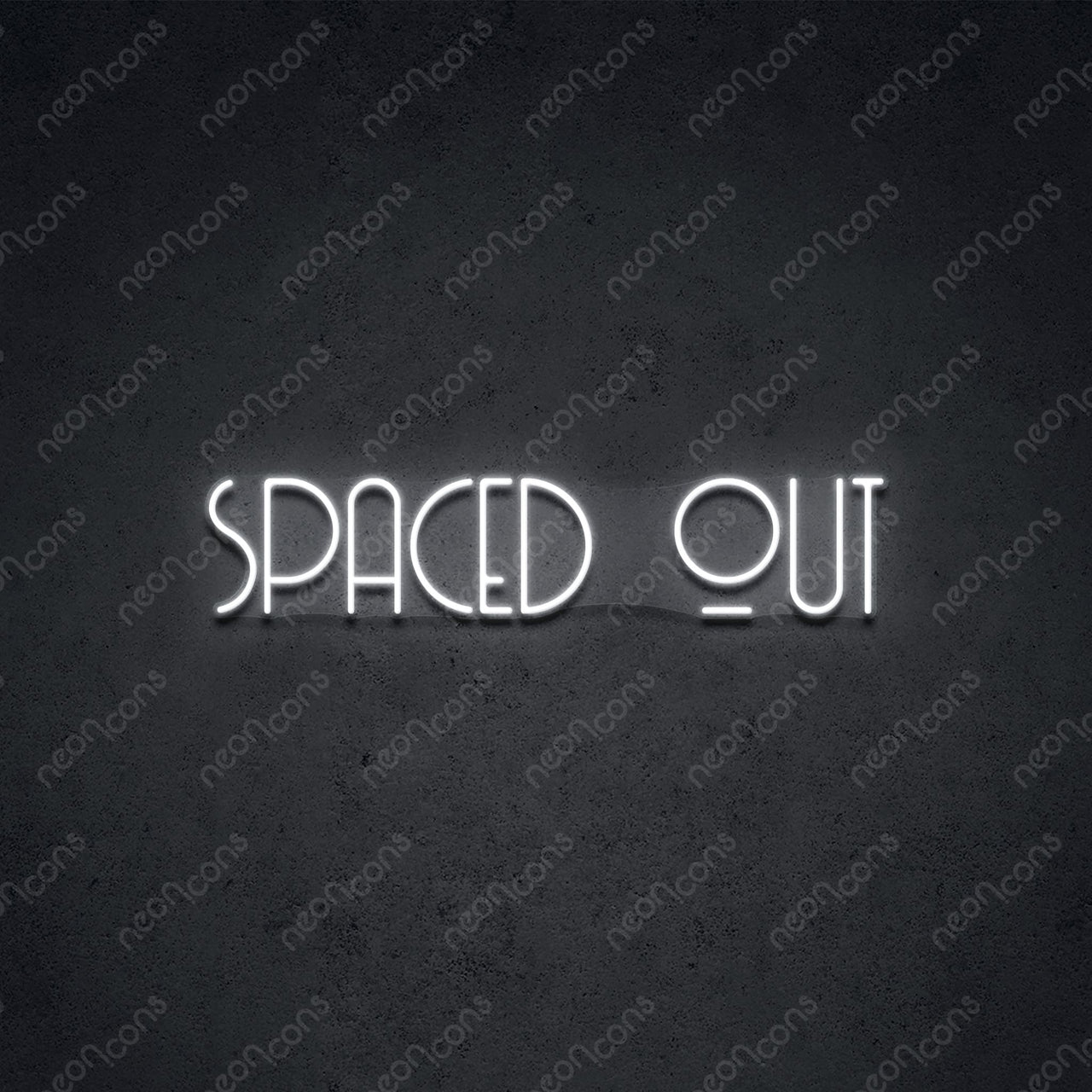 "Spaced Out" LED Neon 60cm (2ft) / White / LED Neon by Neon Icons